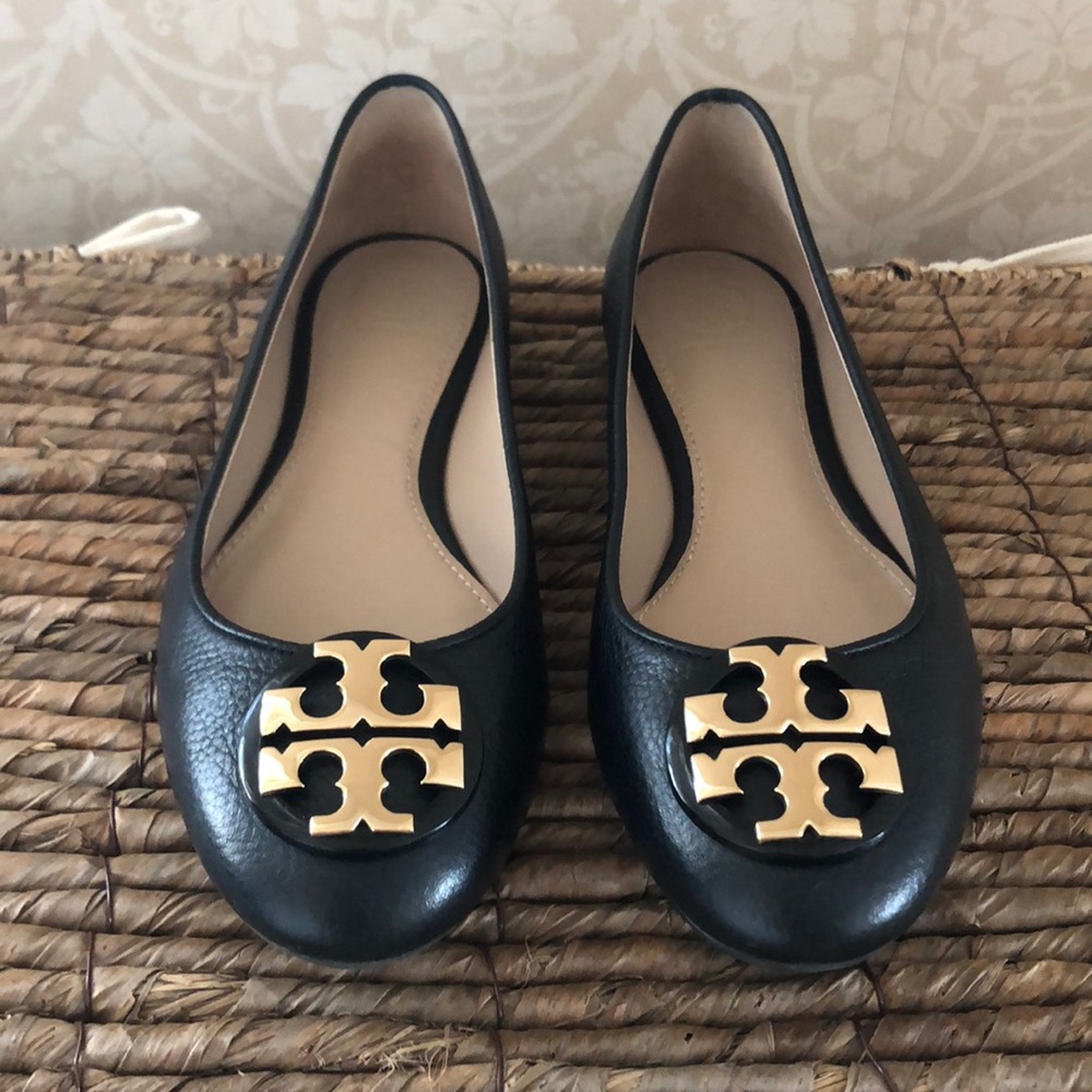 Tory Burch Black Flats